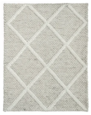 Crysta Diamond Sand/Ivory-Handwoven Textured Wool & Viscose Rug (ACDR-SI)