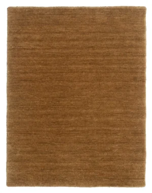Harlequin Honey Brown-Handwoven Plush Tie Dye Wool Pile Rug (AHQR-HB)