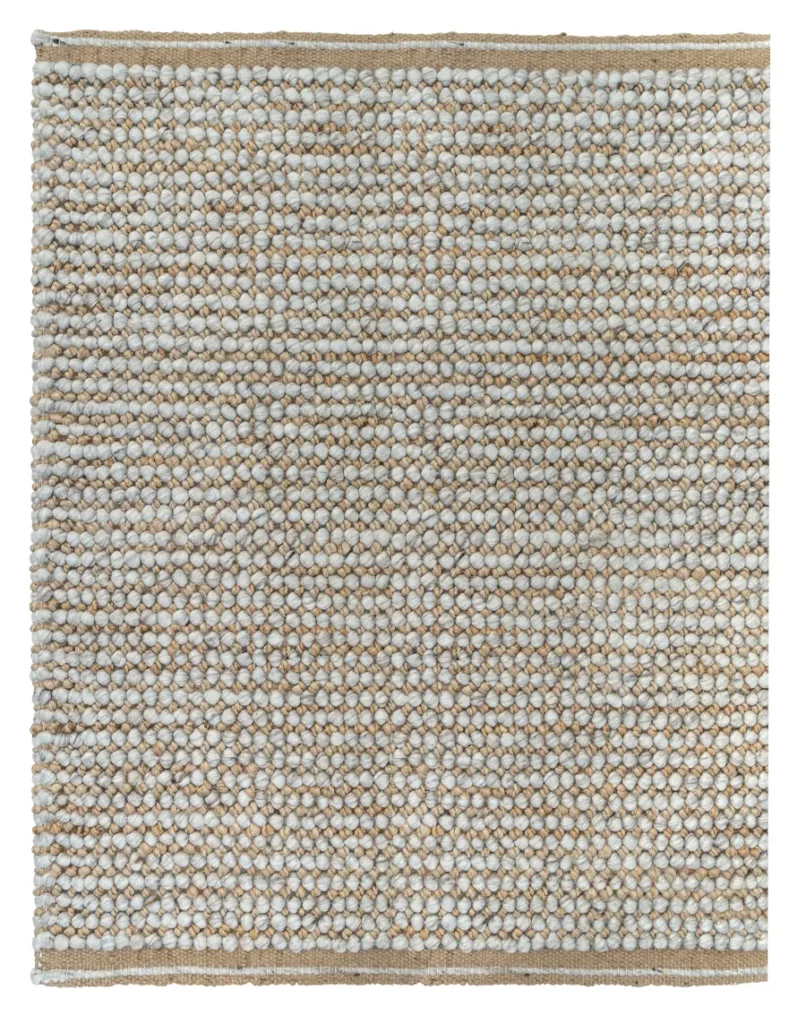 Harmony Natural/Silver-Handwoven Wool and Jute Textured Rug (AJWR-HS)