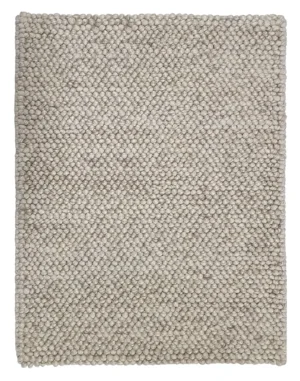 Loopy Silver-Handwoven Chunky Wool and Viscose Loop Pile Rug (ALR-02-S)