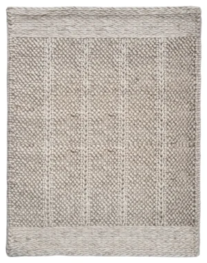 Crossover Sand-Handwoven Wool/Viscose Rug in Loop and Rope Weave (AWRC01-S)