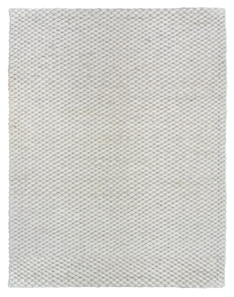 Alfresco-Hand Woven Textured Wool/Viscose Rug-Ivory (AAWR-IV)