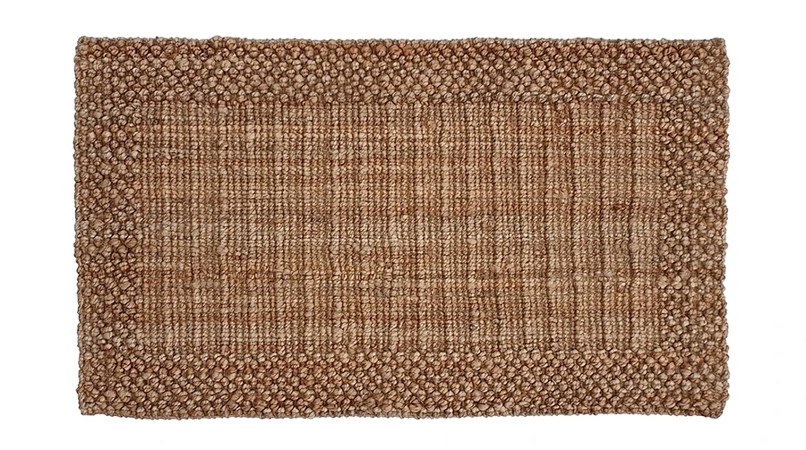 Loop Border Natural Gold – Handwoven Jute Doormat  (AJR-BM-G)