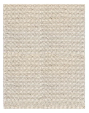 Sandra Beige/Ivory-Handwoven Two Tone Loop Wool Rug (ADWR-BI)