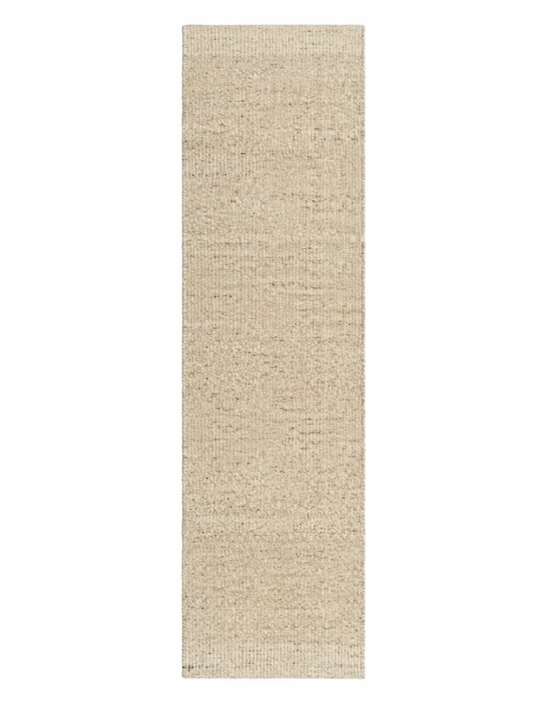 Dixon Mushroom-Handwoven Textured Wool Runner with Cotton Cloth Backing (ADWR-MR)