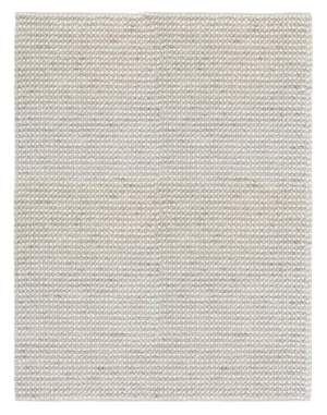 Sandra Silver/Ivory-Handwoven Two Tone Loop Wool Rug (ADWR-SI)