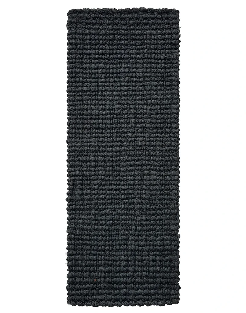 Bouclé Charcoal – Handwoven Jute Runner (AJR106-C)
