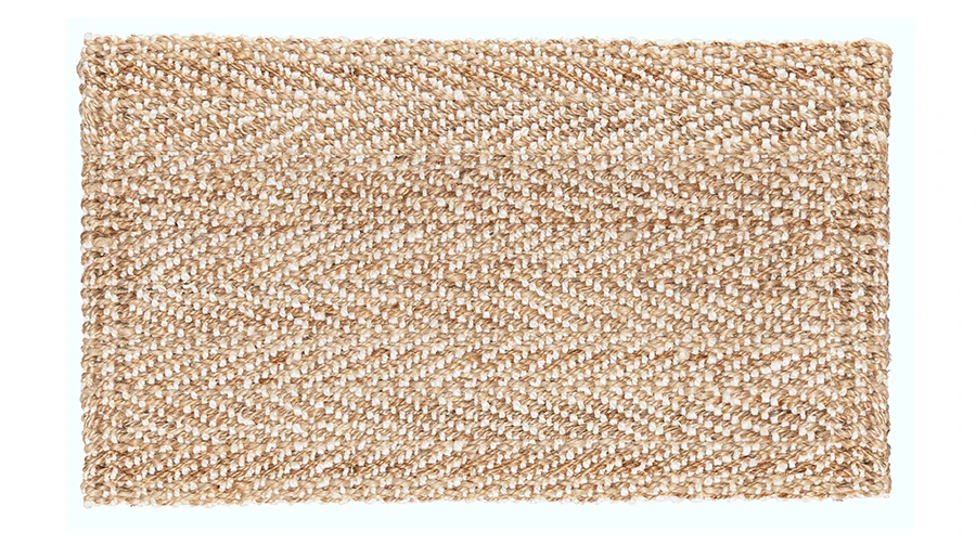 Herringbone Natural/Ivory – Handwoven Jute Entrance Mat (AJR107-NB)