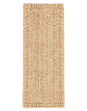 Herringbone Natural/Ivory – Handwoven Jute Runner (AJR107-NB)