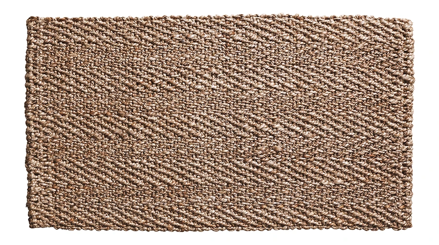 Herringbone Silver – Handwoven Jute Entrance Mat (AJR107-S)