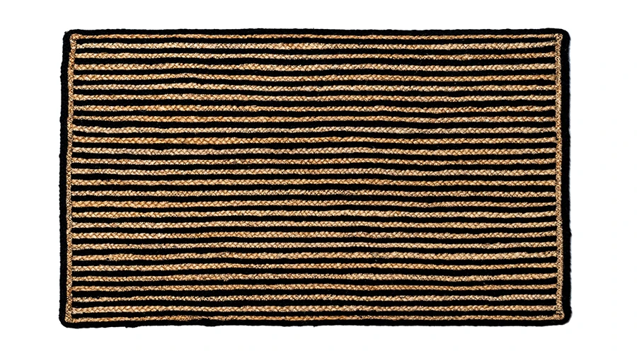 Madison Natural/Black – Braided Jute & Wool Entrance Mat (AJWM-NK6090)